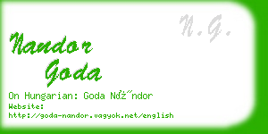 nandor goda business card